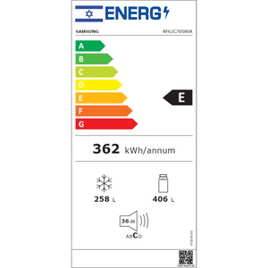 מקרר 4 דלתות - 664 ליטר Samsung סמסונג RF62C7058SR