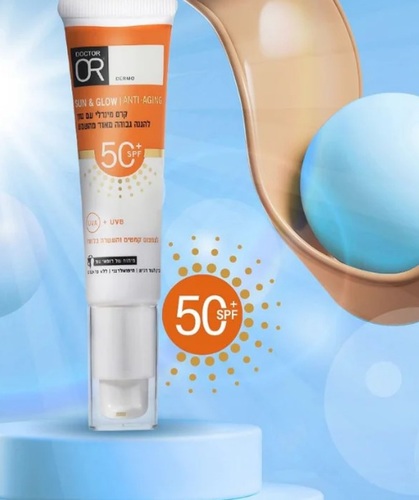 קרם הגנה מינרלי אנטי אייג'ינג עם גוון Doctor Or SUN & GLOW +50SPF Medium 