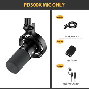 מיקרופון דינמי עם חצובה בחיבור XLR/USB דגם MAONO PD300X