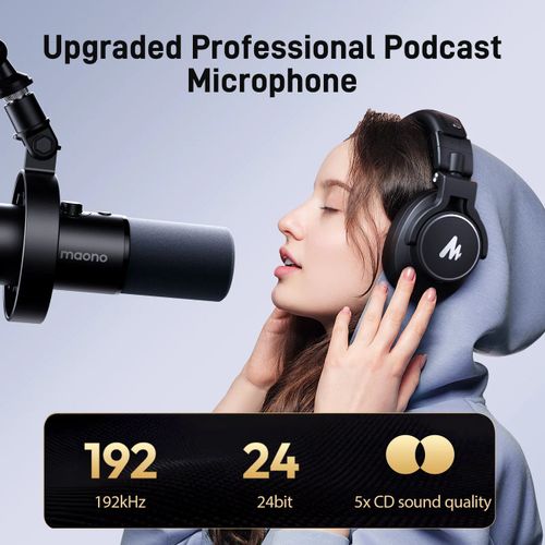 מיקרופון דינמי עם חצובה בחיבור XLR/USB דגם MAONO PD300X
