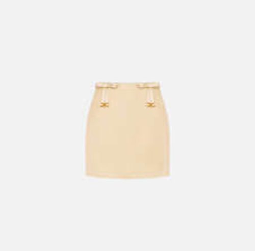 Satin miniskirt with bows‏