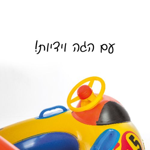 גלגל ים לתינוק - מכונית עם הגה וגגון