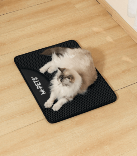 אמ-פטס M-Pets לחתול שטיח פטנט מלבני לרוחב בצבע שחור