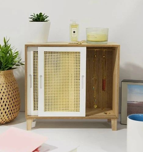 מיני שידת עץ ארגונית תכשיטים ואקססוריז Cabinet