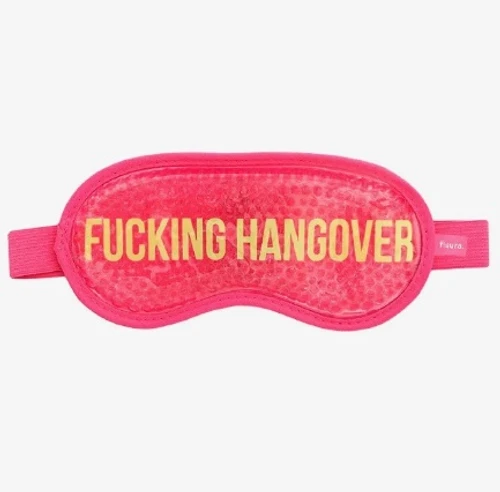 כיסוי עיניים ג'ל מקרר חמרמורת Fucking Hangover - ורוד