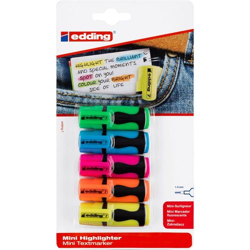 סט 5 מיני מרקרים זוהרים MINI TEXTMARKER  
