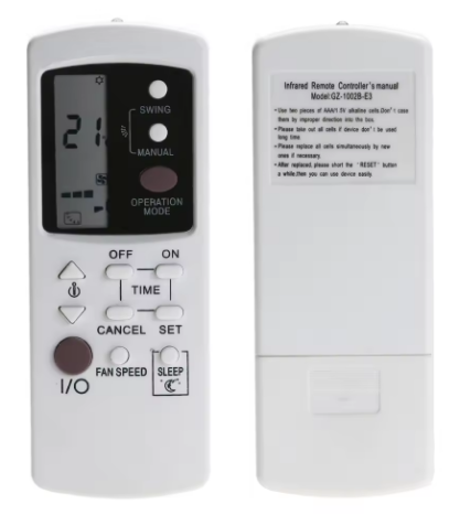 שלט תואם רחוק ‏למזגנים AMANA ZM9200 