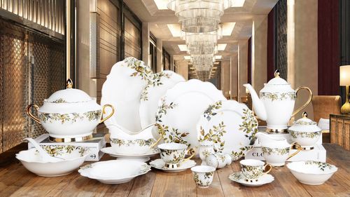 מערכת אוכל 128 חלקים עלי זית 034211 Y.C