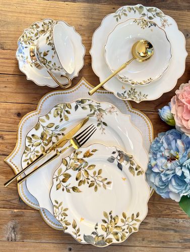 מערכת אוכל 128 חלקים עלי זית 034211 Y.C