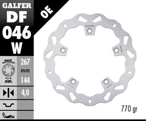דיסק בלם גלפר - GALFER DISC DF046W