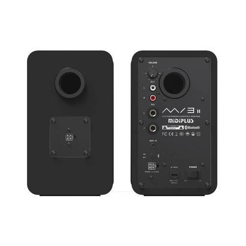 זוג מוניטורים בצבע שחור עם MIDIPLUS MIDIP-MI3-V2-B BLUTOOTH