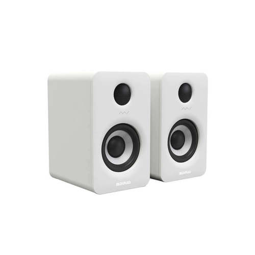 זוג מוניטורים בצבע לבן עם MIDIPLUS MIDIP-MI3-V2-W BLUTOOTH