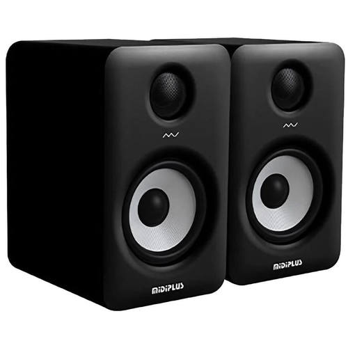 זוג מוניטורים בצבע שחור עם MIDIPLUS MIDIP-MI5-V2-B BLUTOOTH