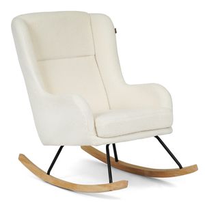 כורסת הנקה מתנדנדת סקיילר Skylar עם משענת גב גבוה - לבן בוקלה