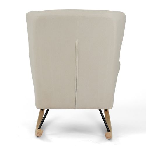 כורסת הנקה מתנדנדת סקיילר Skylar עם משענת גב גבוה - לבן בוקלה