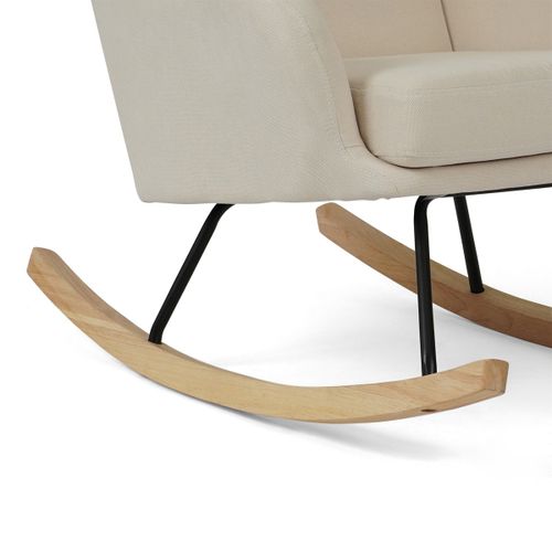 כורסת הנקה מתנדנדת סקיילר Skylar עם משענת גב גבוה - לבן בוקלה