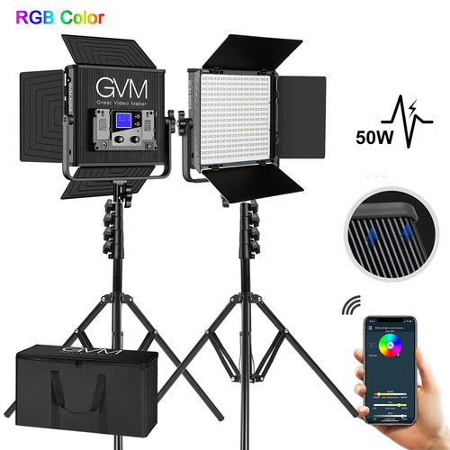 קיט 2 פנסי לד GVM 50RS RGB