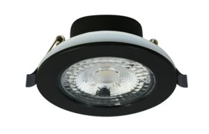 שקוע מוגן מים לד עגול שחור 7W 3000/4000/6000K IP54 יורולוקס 

