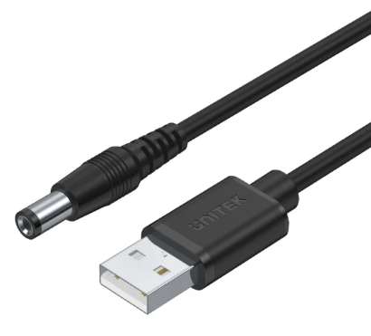 כבל USB ל DC (מתח) קוטר 5.5 אורך 1.5 מטר