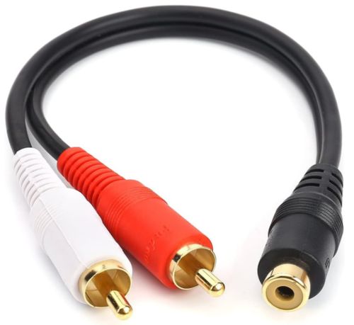 כבל מפצל 2.3 ST ל RCA 2 אורך 0.2 מטר 