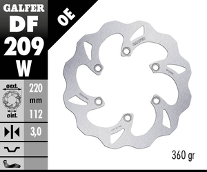 דיסק בלם גלפר - GALFER DISC DF209W
