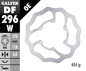 דיסק בלם גלפר - GALFER DISC DF296W