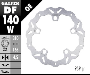 דיסק בלם גלפר - GALFER DISC DF140W