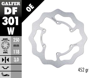 דיסק בלם גלפר - GALFER DISC DF301W