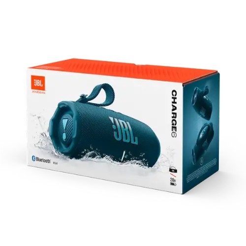 שיריון אילת JBL Charge 6 רמקול אלחוטי נייד בצבע כחול - יבואן רשמי