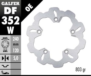 דיסק בלם גלפר - GALFER DISC DF352W