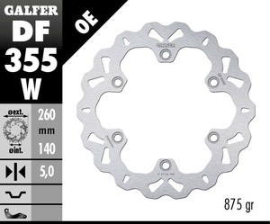 דיסק בלם גלפר - GALFER DISC DF355W