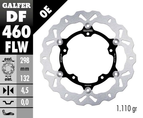 דיסק בלם צף GALFER DF460FLW לאופנוע ביצועים גבוהים