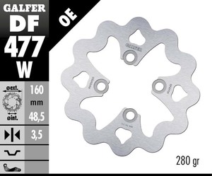 דיסק בלם גלפר - GALFER DISC DF477W