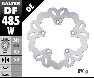 דיסק בלם גלפר - GALFER DISC DF485W