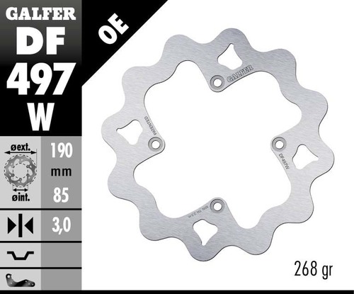 דיסק בלם GALFER DF497W לאופנוע בלימה גבוהה