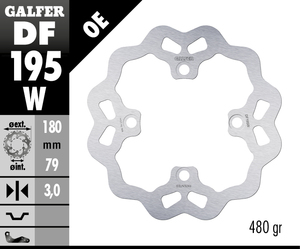 דיסק בלם גלפר - GALFER DISC DF195W