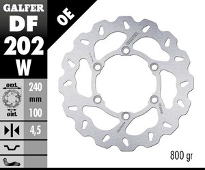 דיסק בלם גלפר - GALFER DISC DF202W
