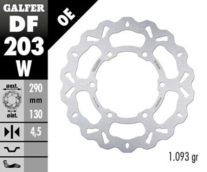 דיסק בלם גלפר - GALFER DISC DF203W