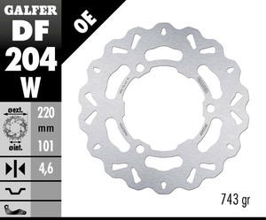 דיסק בלם גלפר - GALFER DISC DF204W