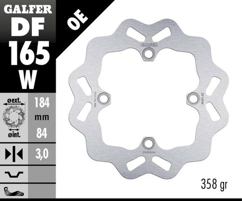 דיסק בלם GALFER DF165W לאופנוע ביצועים משופרים