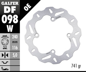 דיסק בלם גלפר - GALFER DISC DF098W