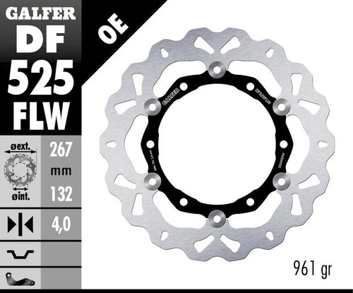 דיסק בלם צף GALFER DF525FLW לאופנוע ביצועים גבוהים