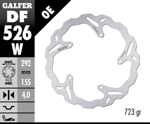 דיסק בלם גלפר - GALFER DISC DF526W