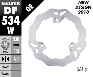 דיסק בלם גלפר - GALFER DISC DF534W
