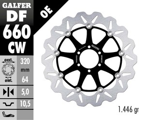 דיסק בלם צף גלפר - GALFER DISC DF660CW
