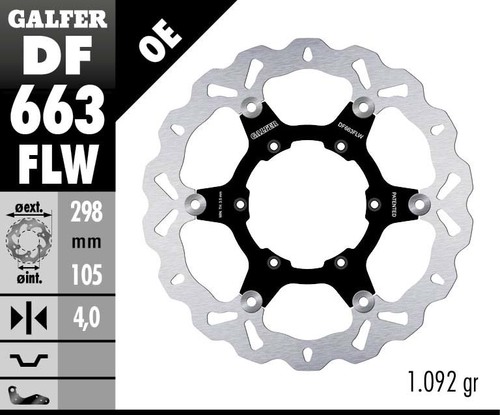 דיסק בלם צף GALFER DF663FLW לאופנוע איכות פרימיום