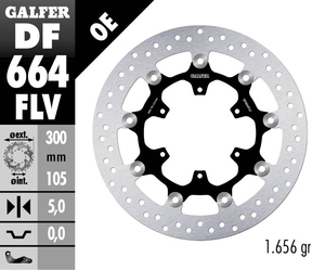 דיסק בלם צף גלפר - GALFER DISC DF664FLV