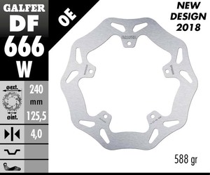 דיסק בלם גלפר - GALFER DISC DF666W