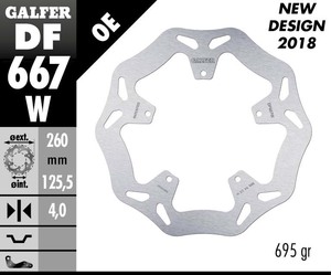 דיסק בלם גלפר - GALFER DISC DF667W