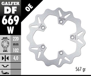 דיסק בלם גלפר - GALFER DISC DF669W